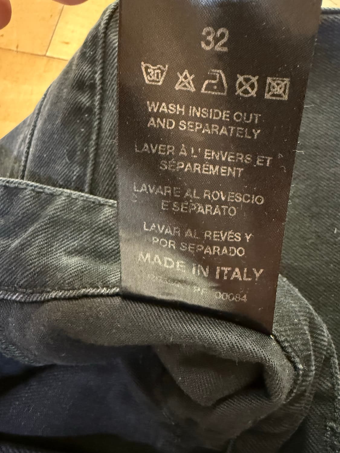 32size 라프시몬스 지퍼포켓 데님팬츠 상품이미지5