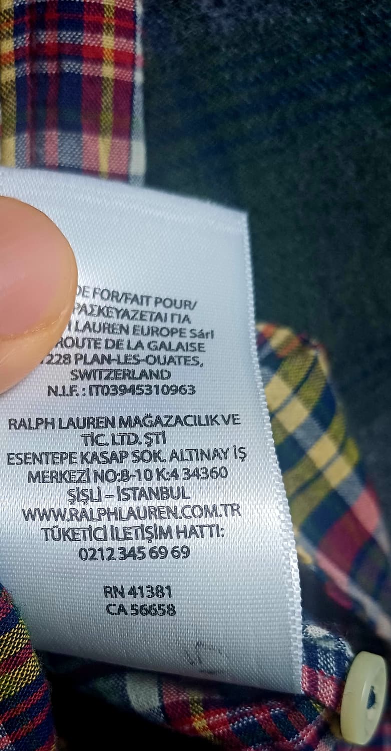 [미사용품]폴로랄프로렌 남성 마드라스 체크 코튼 셔츠 클래식핏 상품이미지8
