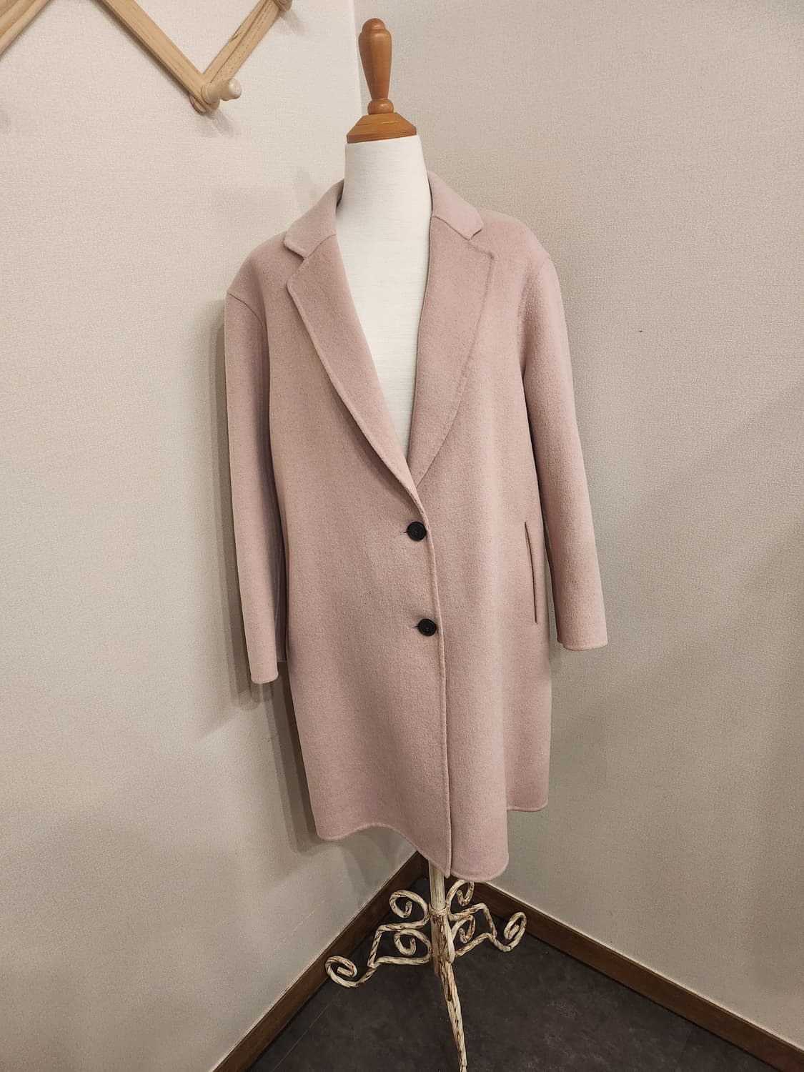 플러스에스큐 인디핑크 울 롱코트☃️ 상품이미지1