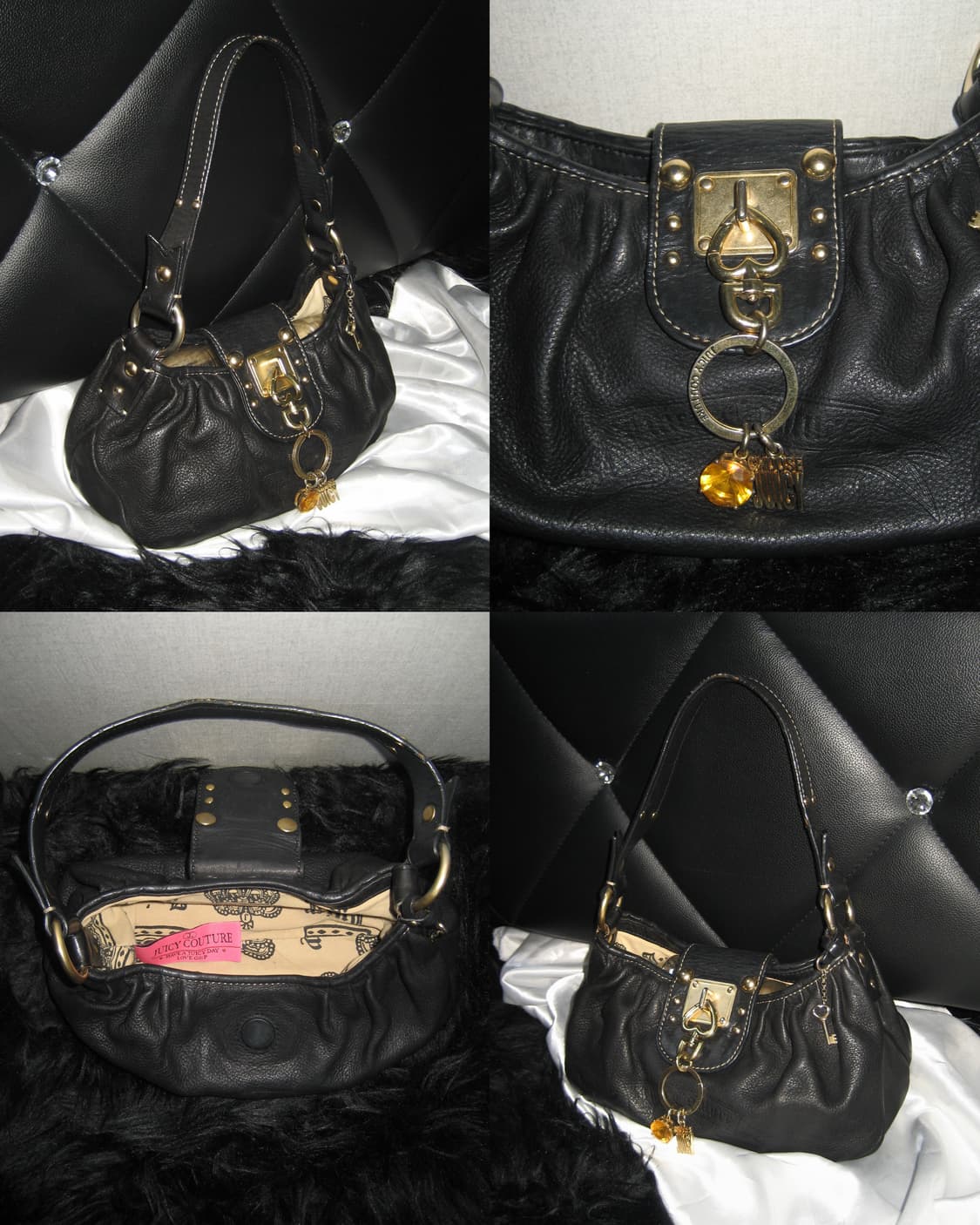 JUICY COUTURE 쥬시꾸뛰르 빈티지 레더 숄더백 오네갸루 펑크 상품이미지2