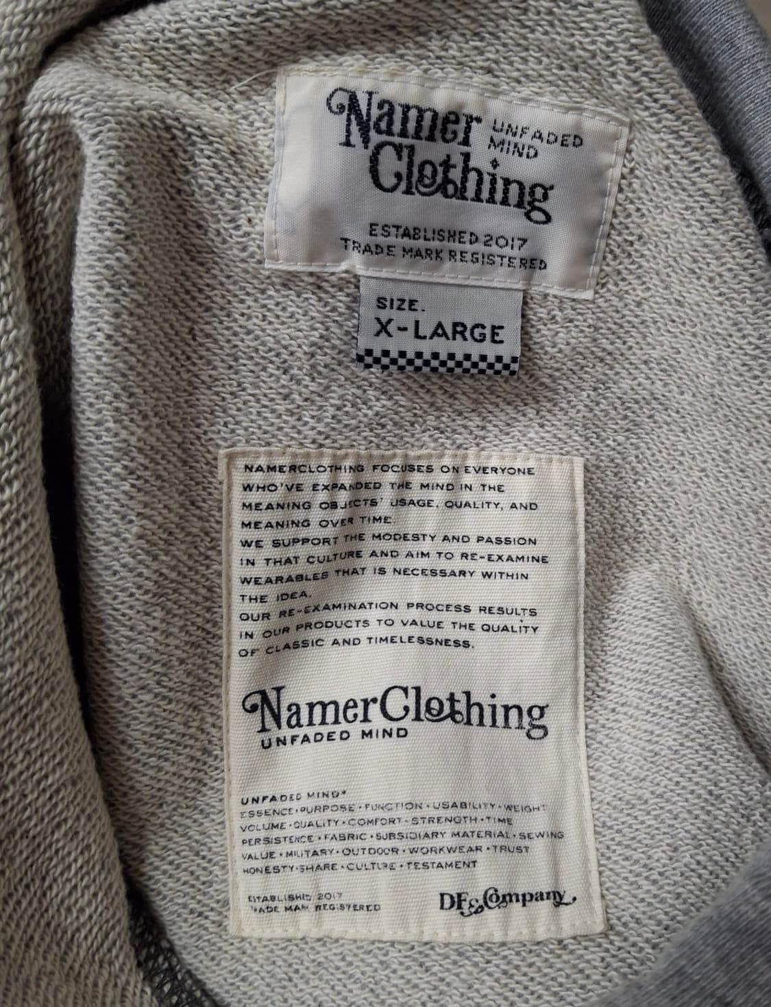 [XL] 네이머클로딩 후드티 그레이 상품이미지2