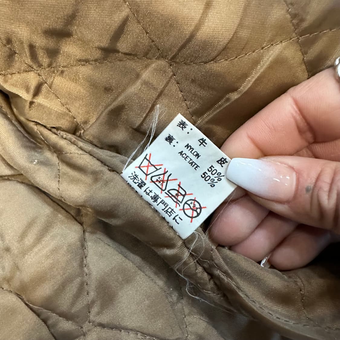 빈티지 브라운 소가죽 봄버 자켓L 상품이미지5