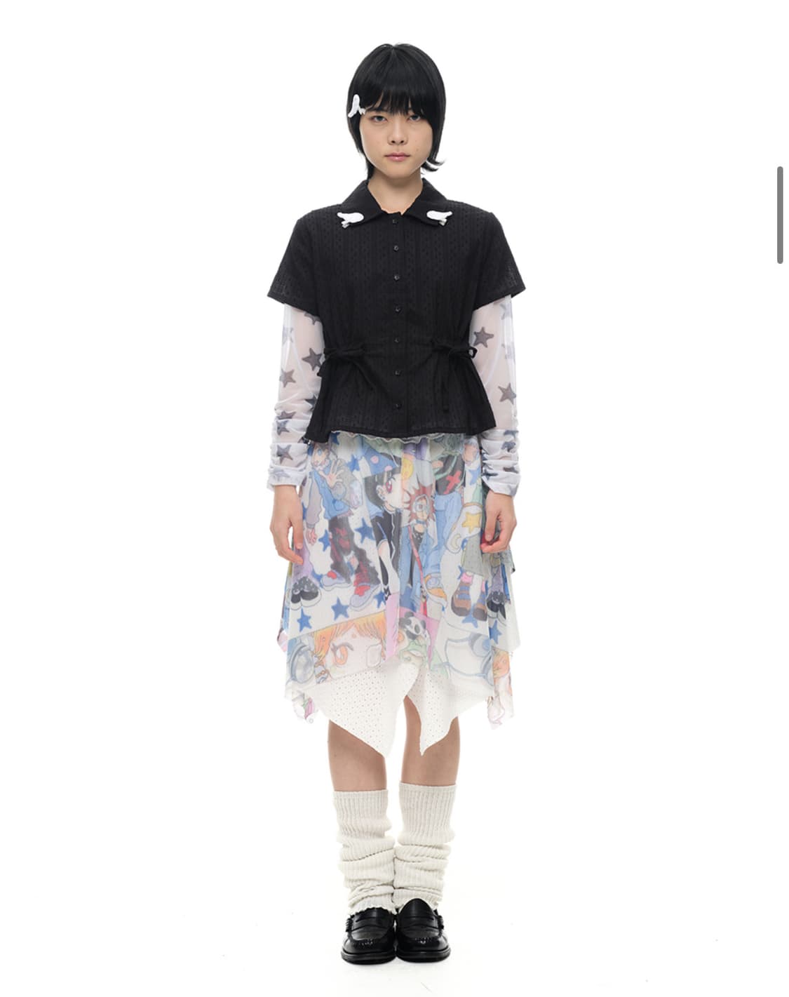 유쓰배쓰 YB X Oliwa Wing Pin Tie Waist Shirt 상품이미지2