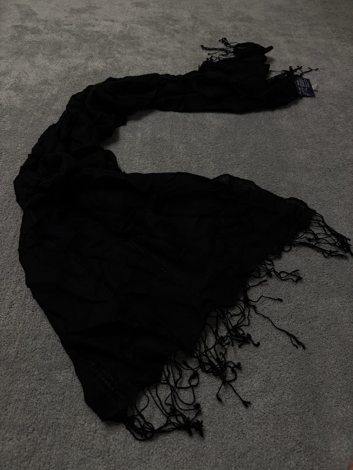 Vintage v-kei punk mood black scarf 상품이미지1