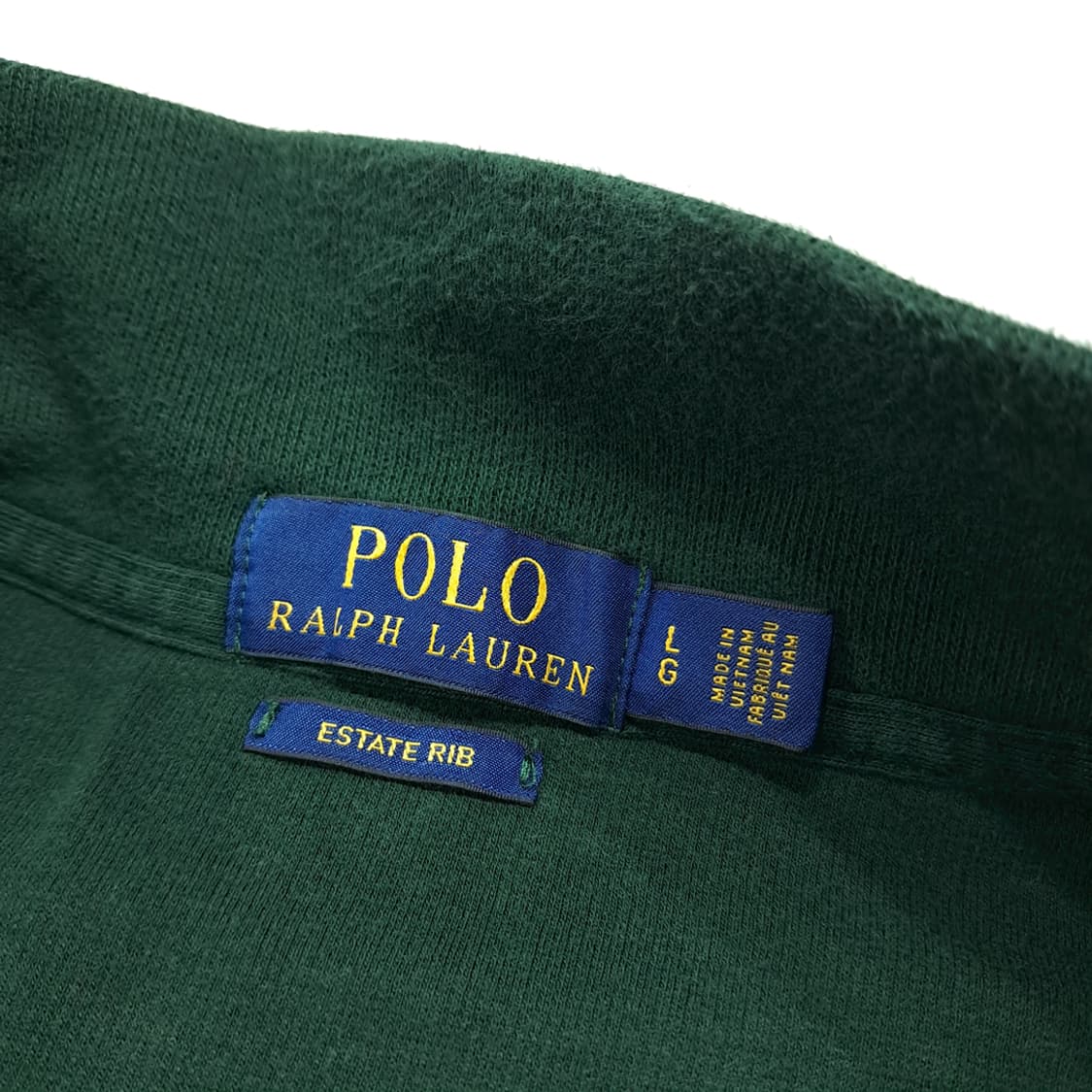 CL832 L 폴로 에스테이트립 가죽풀러 포레스트그린 하프집업 스웻셔츠 상품이미지3