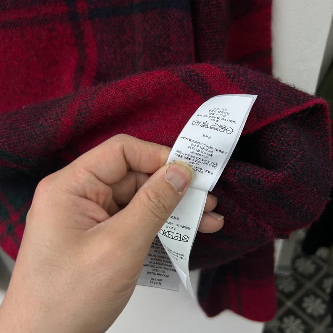 16185 - 폴로 랄프로렌 체크 하이넥 니트 상품이미지4