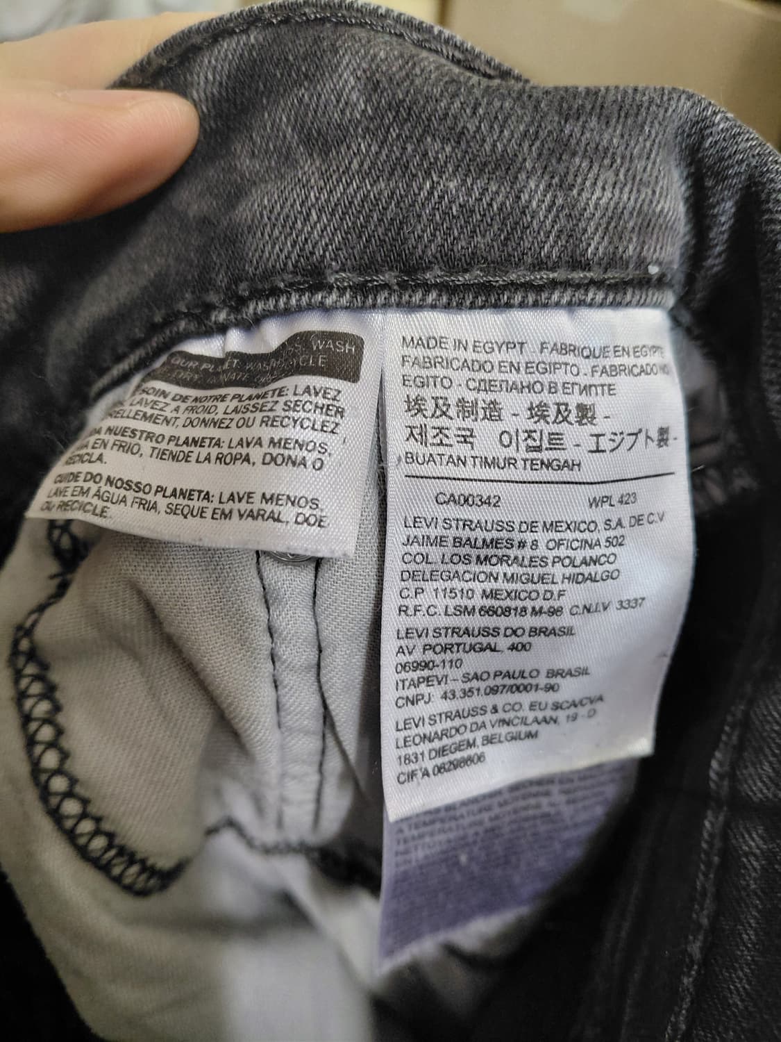 [리바이스511]슬림핏 워시블랙(흑청)데님 청바지 32사이즈 상품이미지4