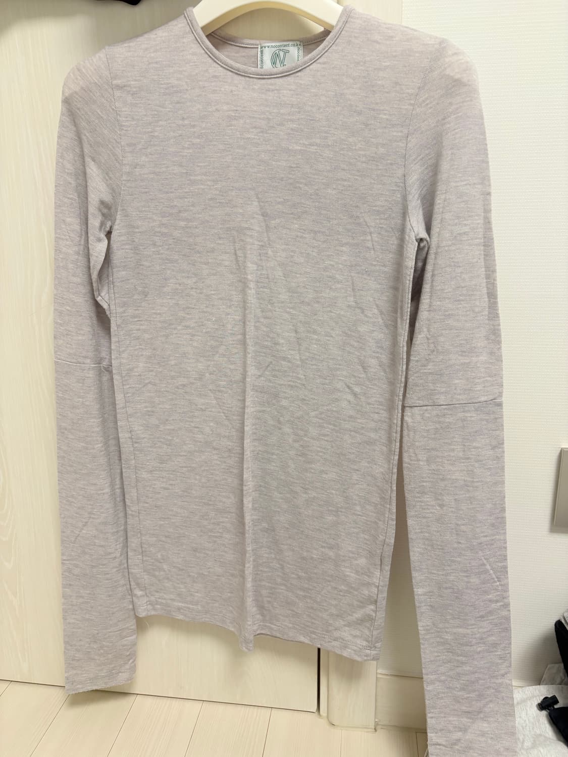 노컨텐츠 레이어드티 멜란지그레이 새상품 상품이미지3