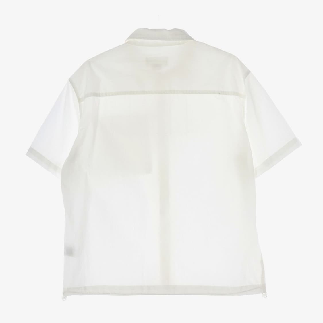 라퍼지스토어 화이트 시어 코튼 나일론 반팔 셔츠 S 상품이미지2