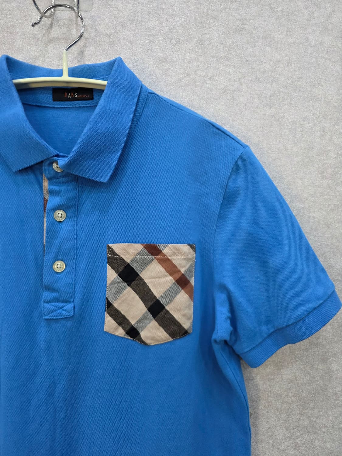 닥스 키즈 PK반팔 체크 포켓 반팔 카라티 DAKS 상품이미지2