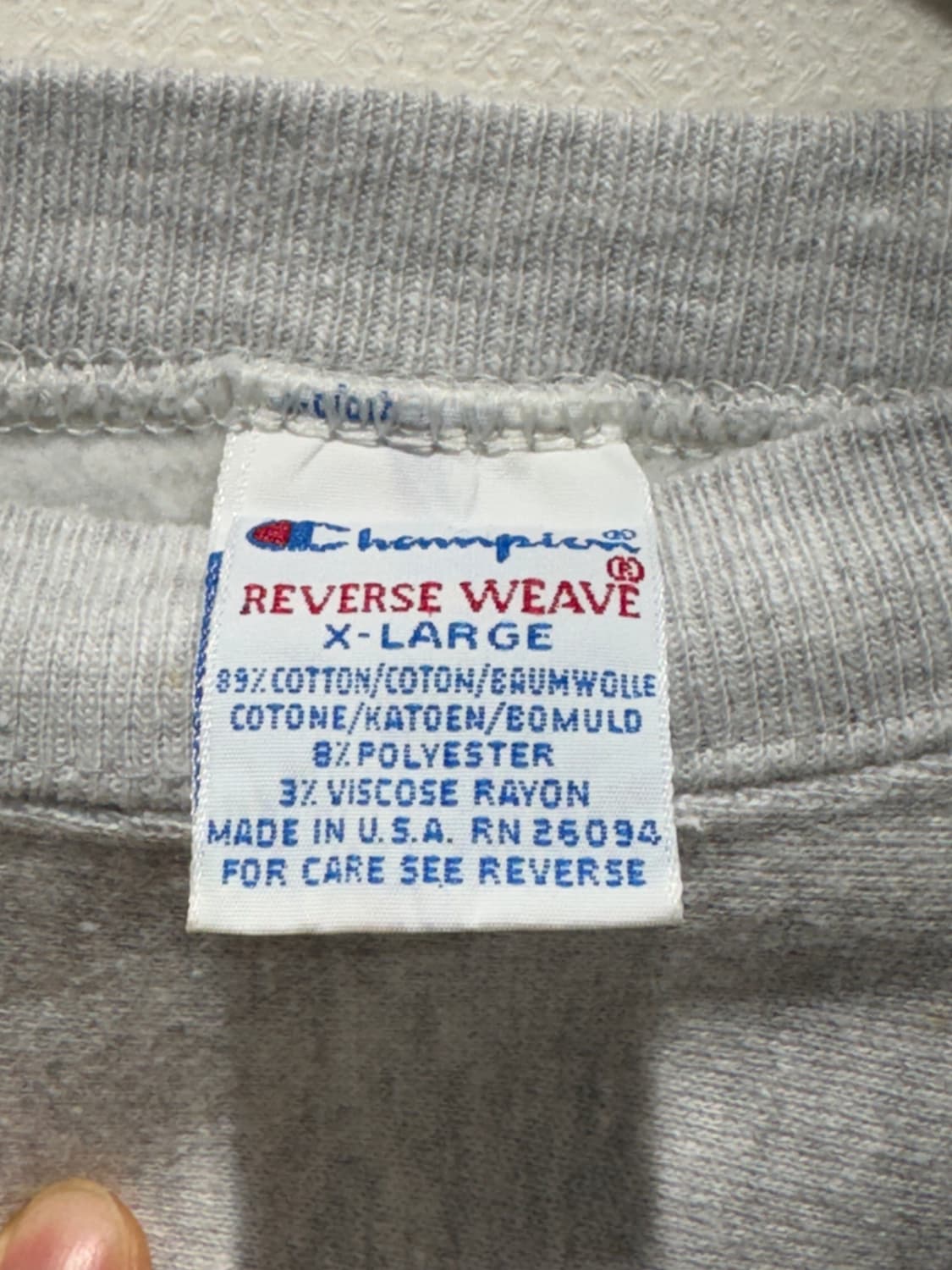 90s 챔피온 리버스위브 그레이 스웻셔츠 상품이미지5