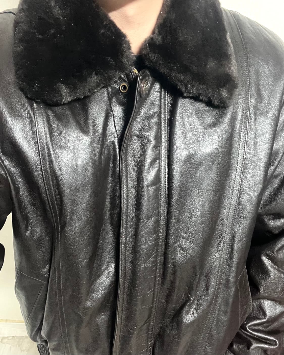 대동모피 소가죽 봄버 자켓 상품이미지3