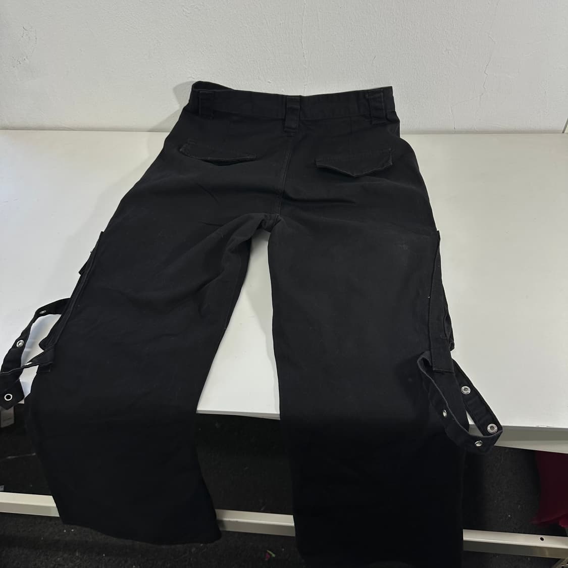 L-XL 빈티지 블랙 코튼 카고 부츠컷팬츠 상품이미지5