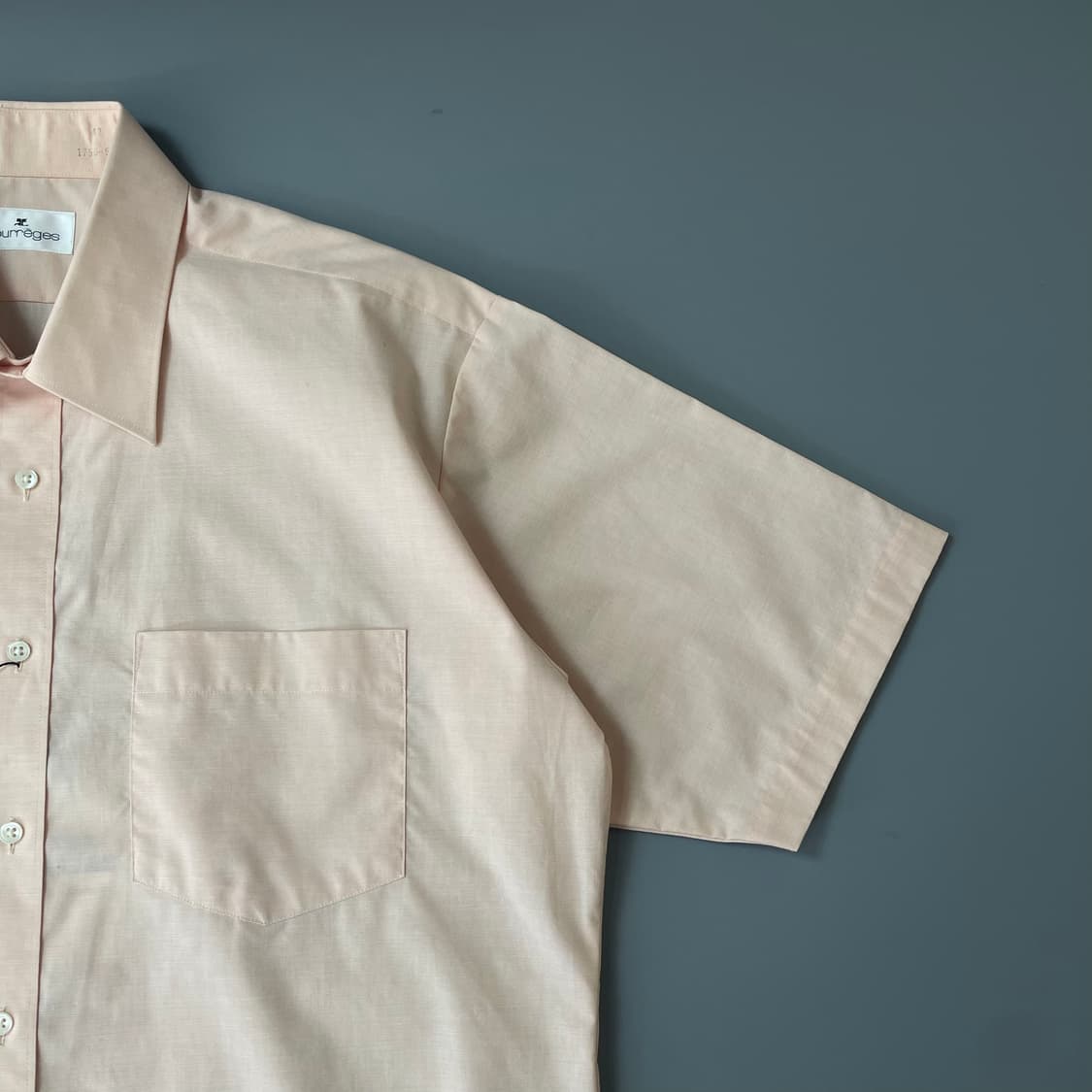 (105) 꾸레쥬 피치컬러 반팔셔츠 상품이미지3