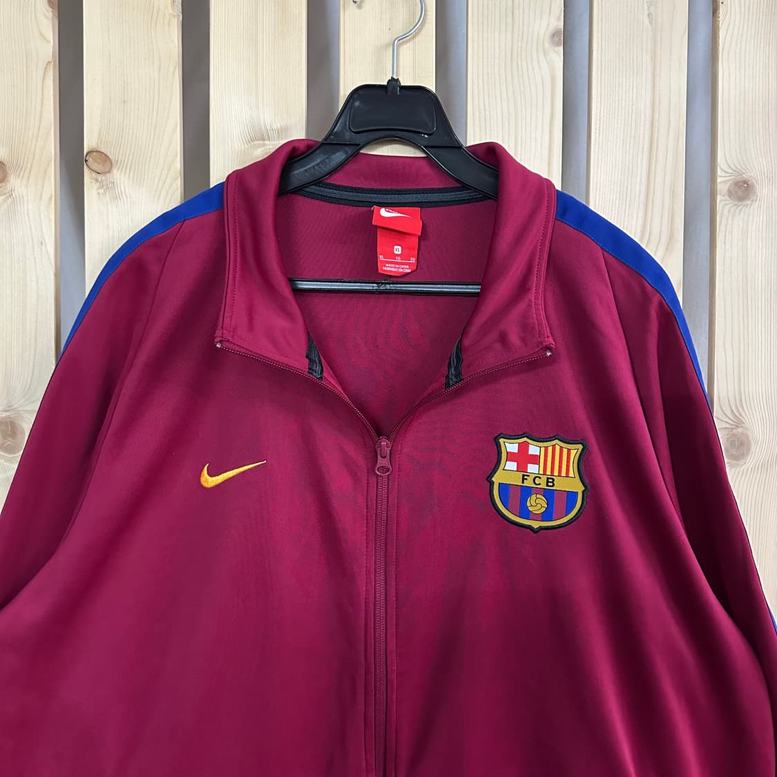 (XL) 나이키 FC 바르셀로나 버건디 져지 트랙탑 상품이미지3