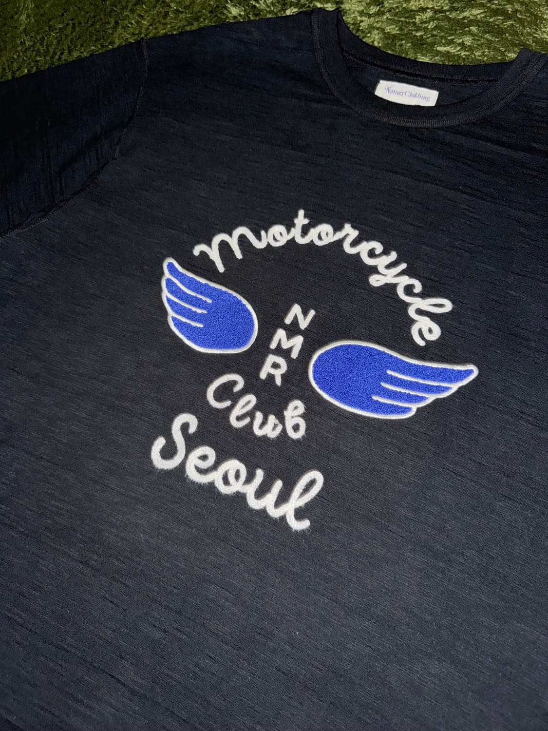 [L] 네이머클로딩 모터사이클 슬럽 싱글스티치 티셔츠 블랙 상품이미지2