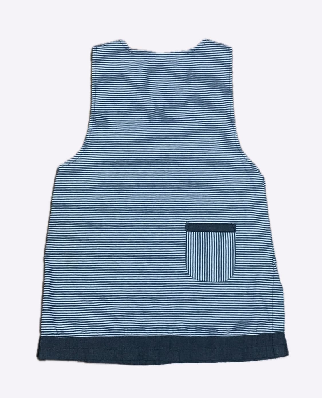 일본빈티지 블랙 스트라이프 포켓 앞치마 상품이미지3