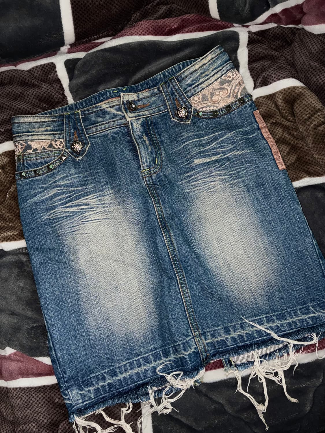 y2k 오네갸루 나비레이스 미디스커트 상품이미지3