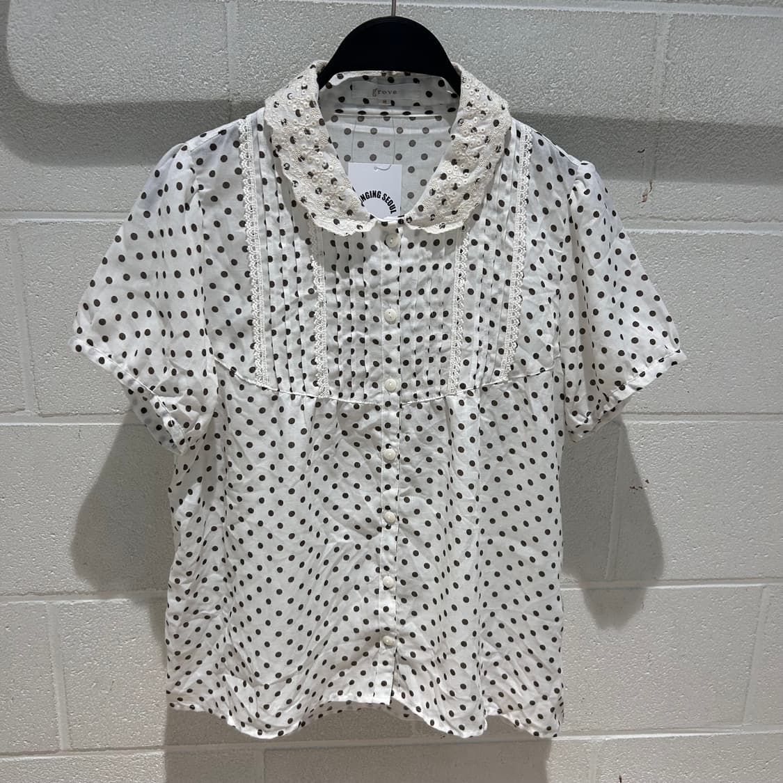 Vintage y2k Dot Shirts 상품이미지5