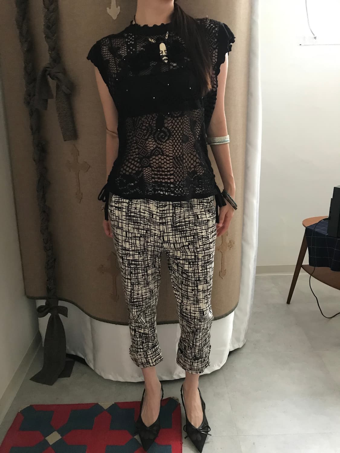vintage pattern capri pants (28inch) 상품이미지4