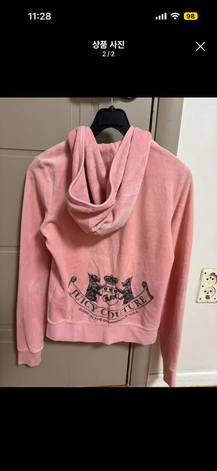 쥬시꾸뛰르 벨벳 후드 집업 상품이미지2