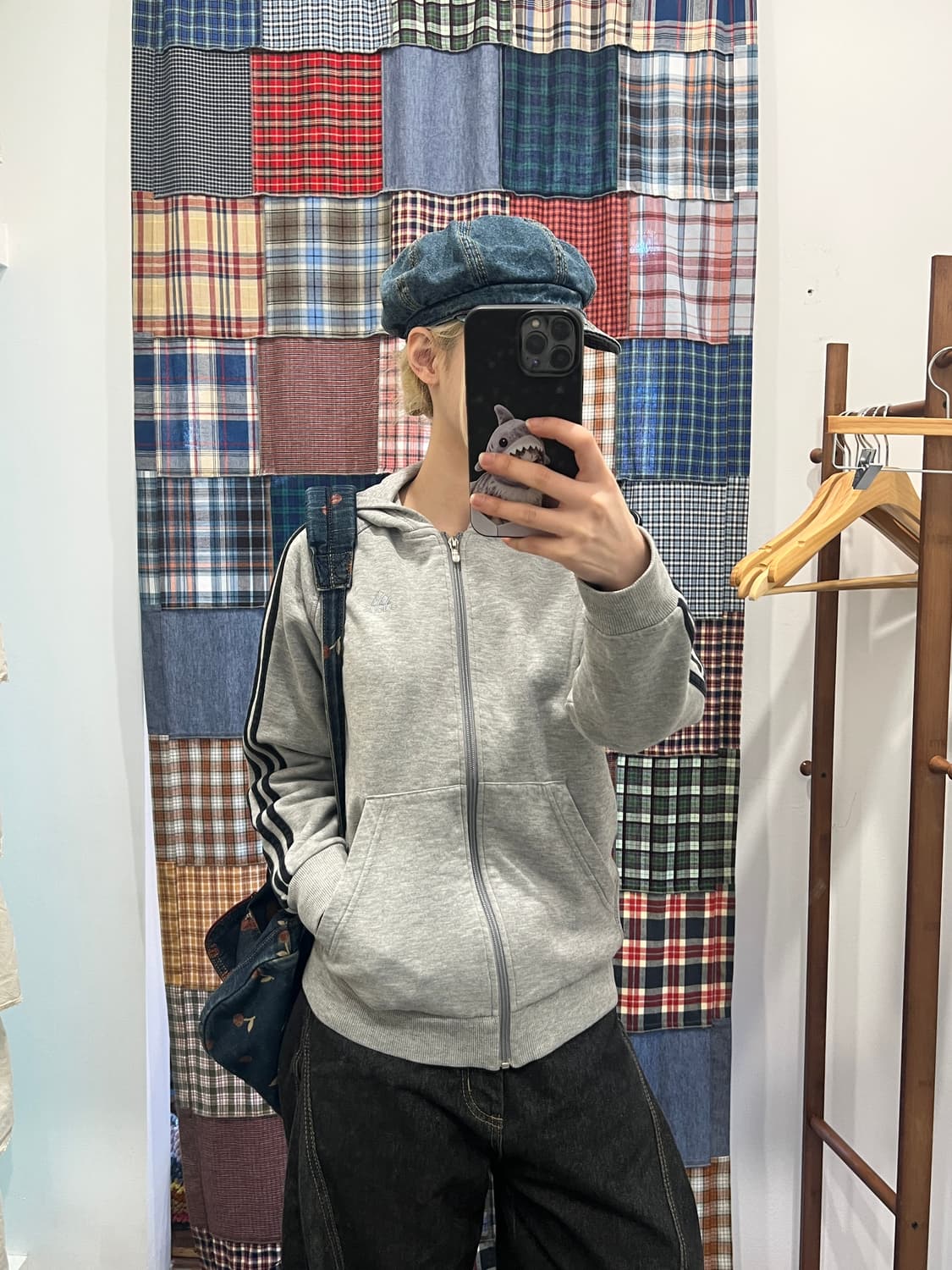 아디다스 그레이 블랙 후드집업 상품이미지5