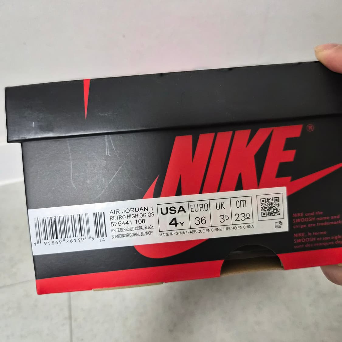 나이키 에어조던1 레트로 하이 og 블리치드 코랄 230 상품이미지8
