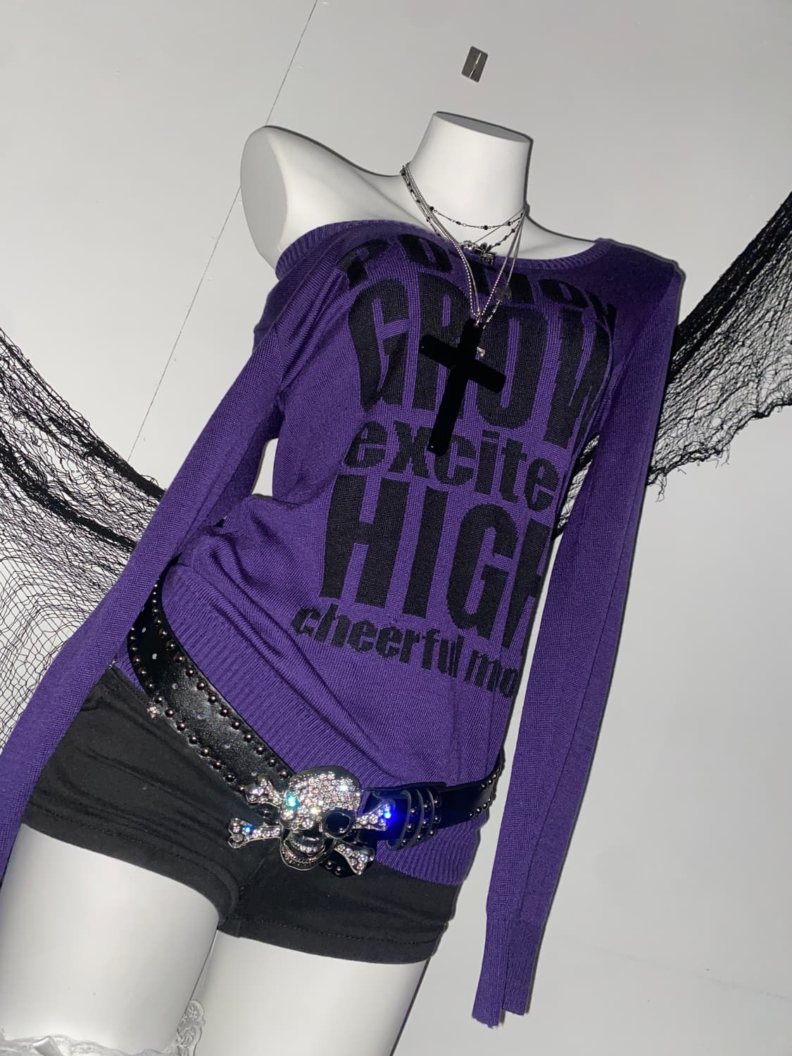 ꒰ঌ 나나 미사깔 펑크 니트 롱슬리브 ໒꒱ 상품이미지2