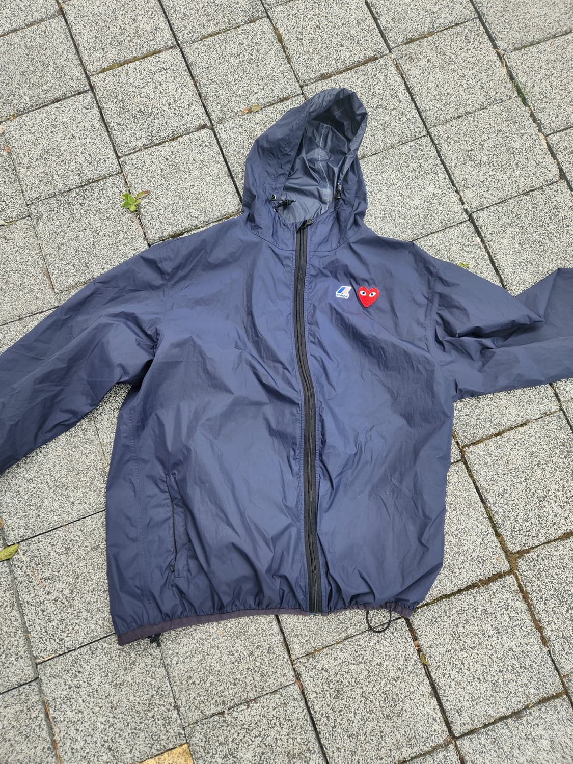 꼼데가르송 X KWAY 바람막이 네이비 2XL 상품이미지1