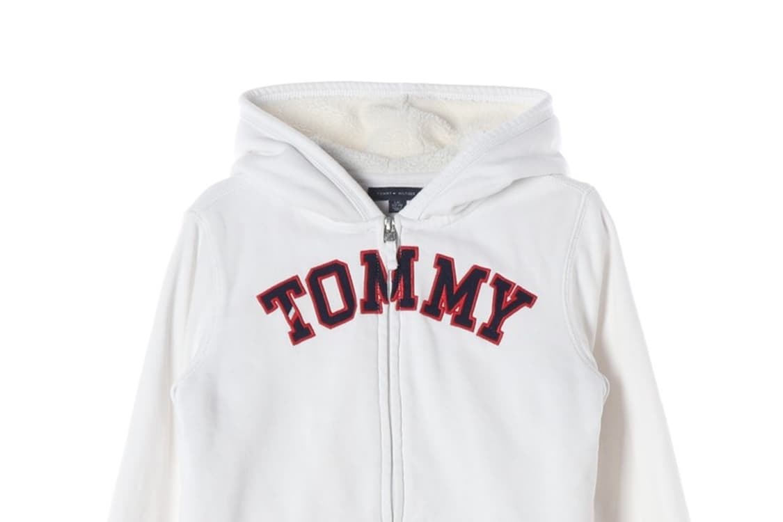 타미힐피거 키즈 아치로고 보아털 안감 후드 집업 L 12-14 상품이미지3