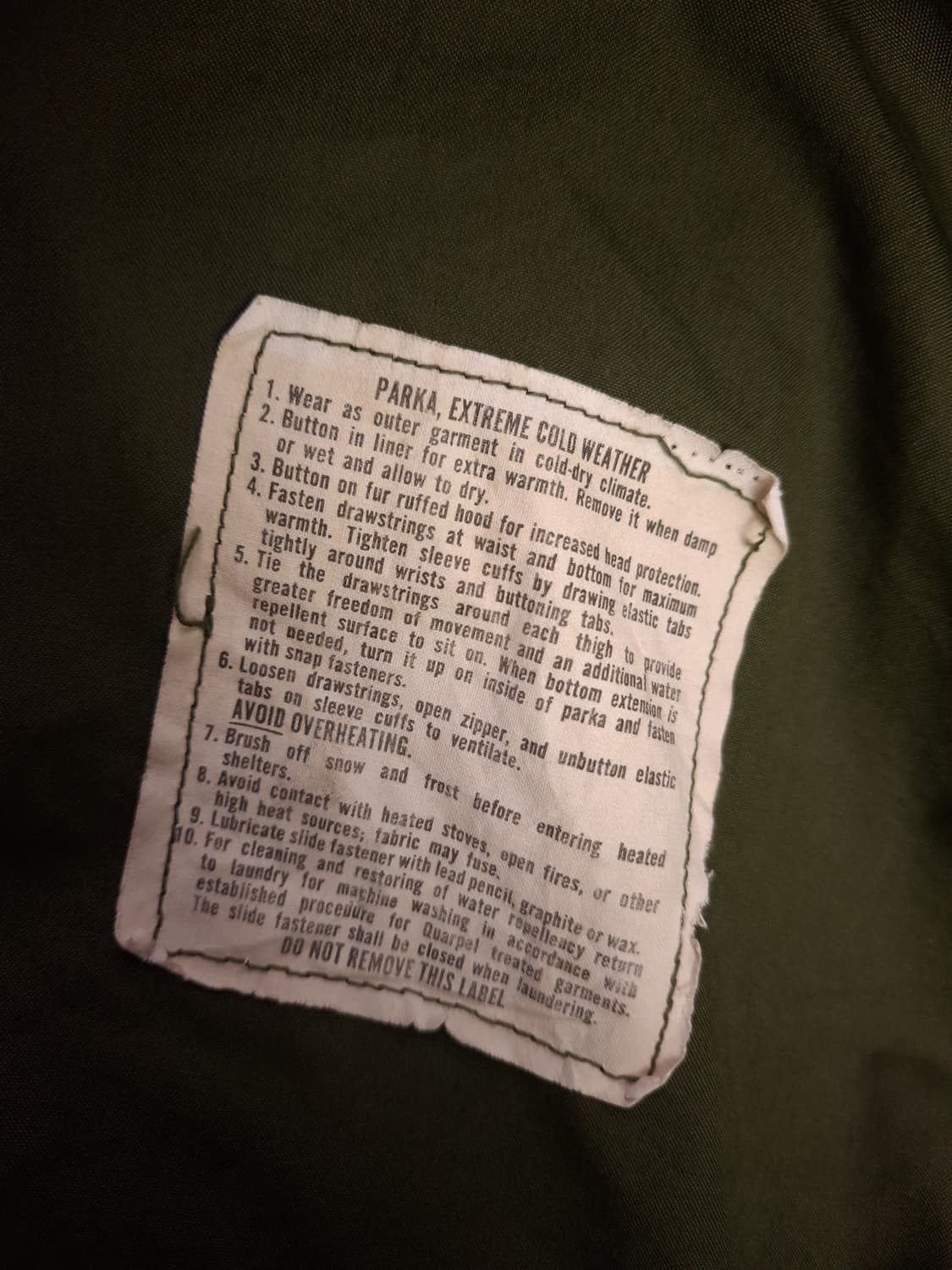 오리지날 미군 M-65 피쉬테일 개파카 미듐사이즈 상품이미지8