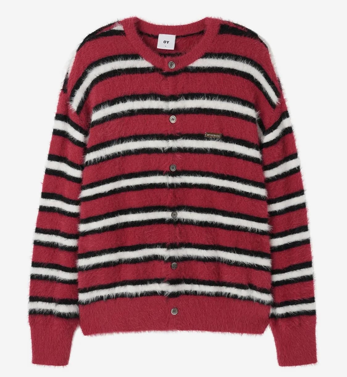 OY HAIRY STRIPE KNIT CARDIGAN - M 상품이미지1