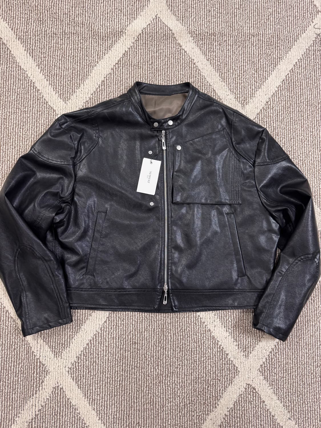 [새제품/3] 본바트 바이커 레더 자켓 - 블랙 상품이미지3