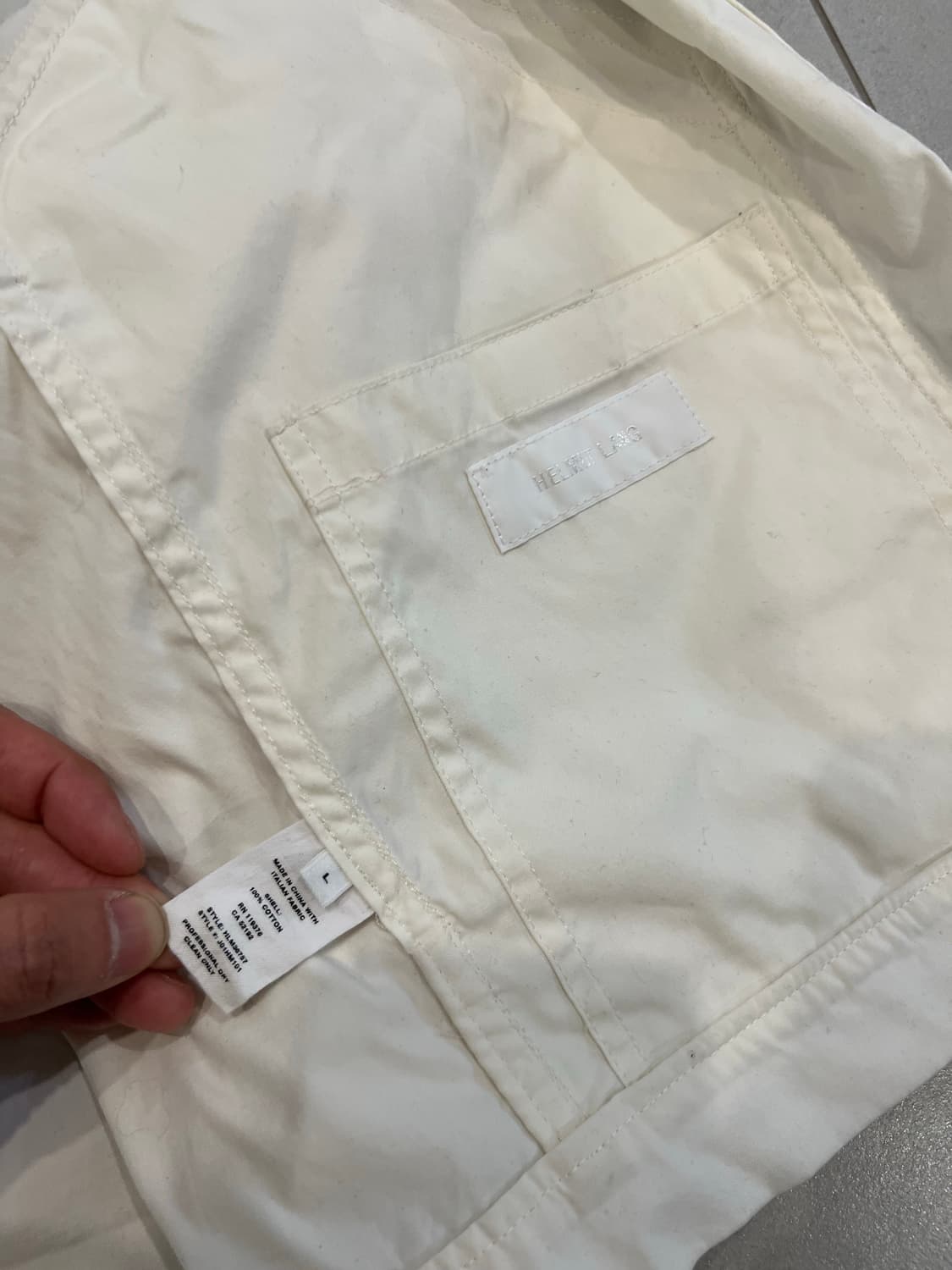 헬무트랭 에비에이터 자켓 화이트 L 상품이미지4