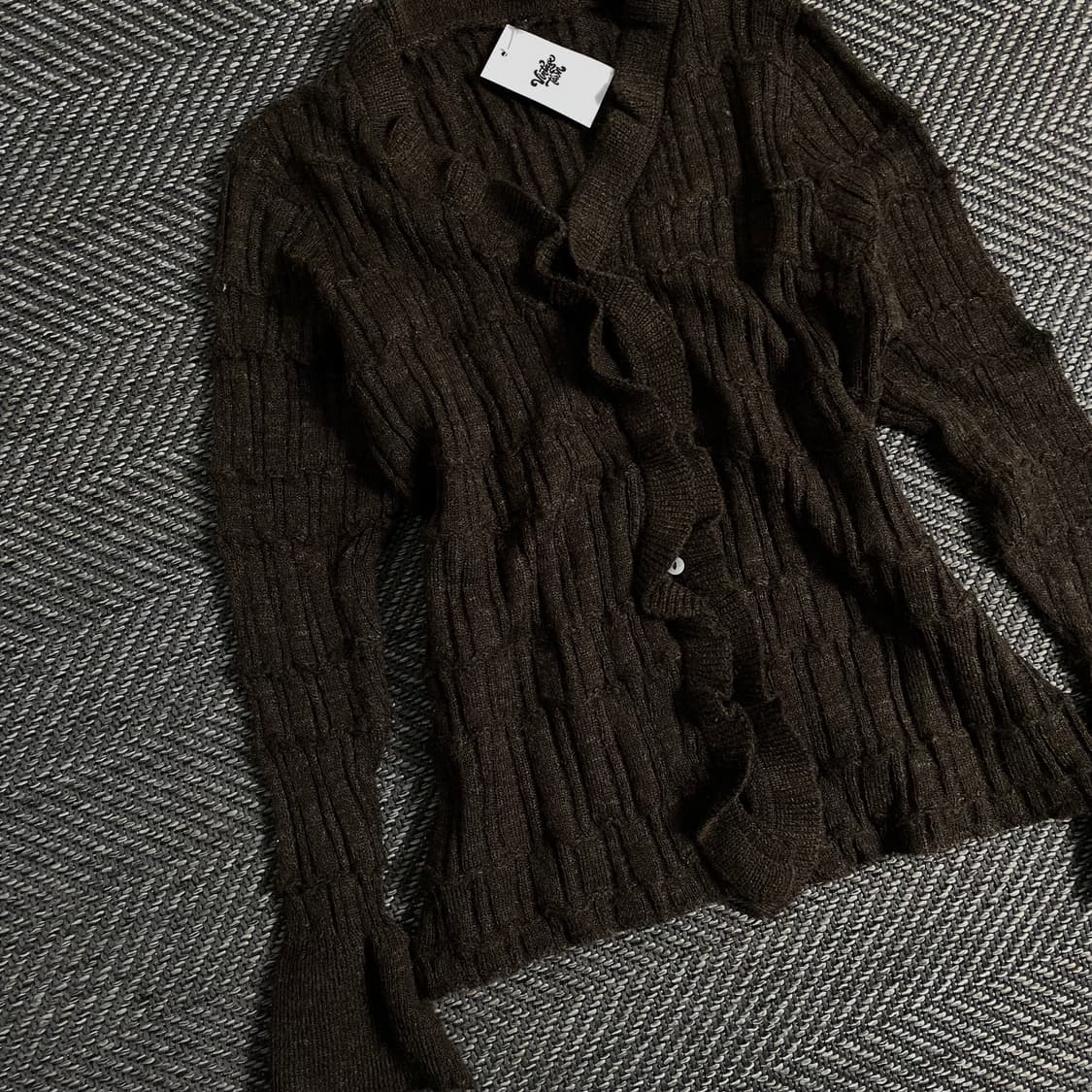 빈티지 우먼스 절개 디테일 가디건o 3379 상품이미지3