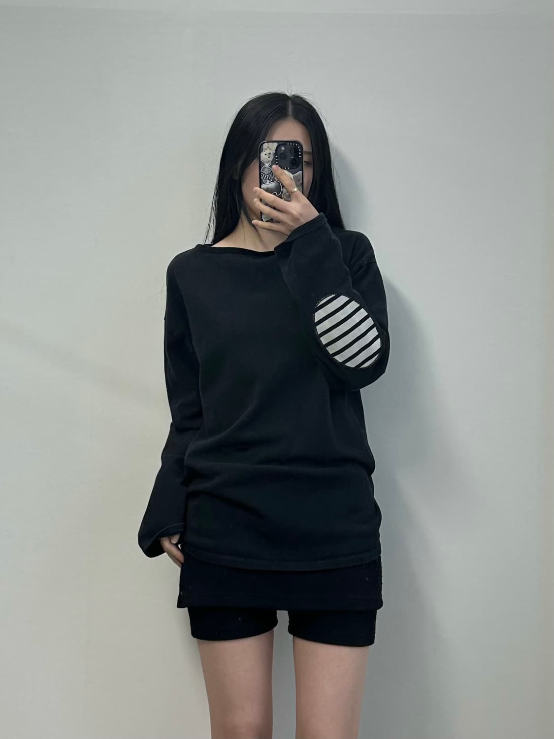 세인트제임스 엘보우패치 블랙 길도 니트 슬리브 상품이미지1