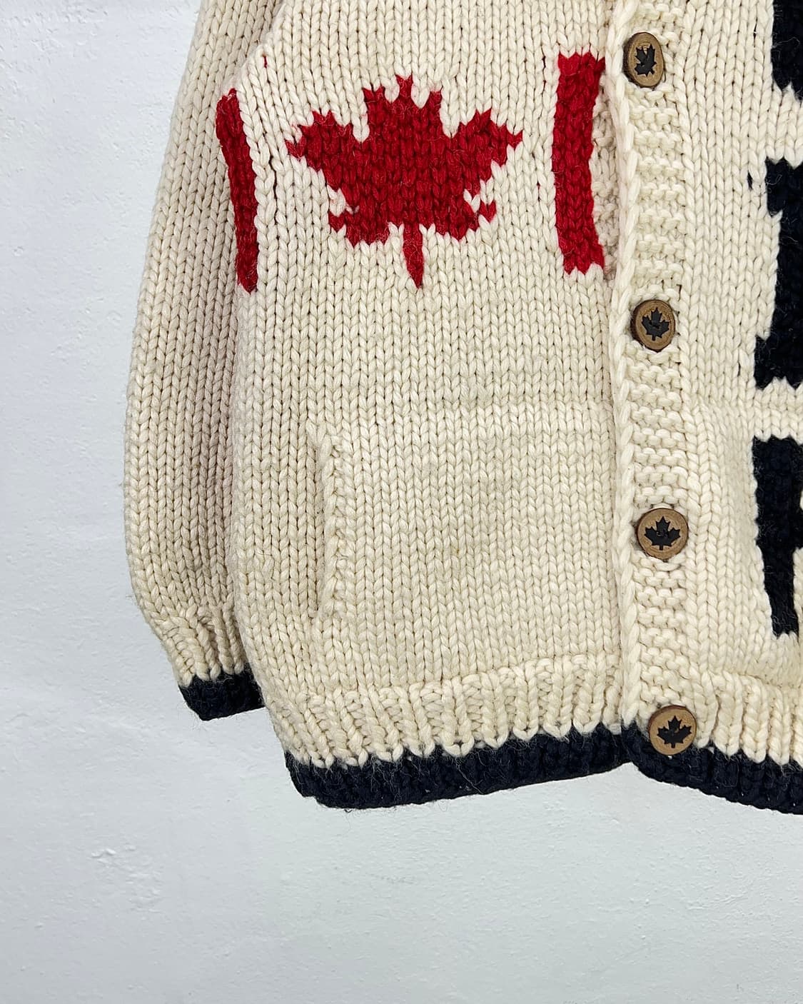 카나타 아이보리 캐나디아 니트 스웨터 울 코위찬 자켓 상품이미지4