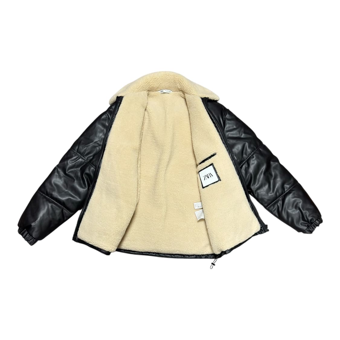 ✨ (바배) 자라 무스탕 레더 패딩 상품이미지3