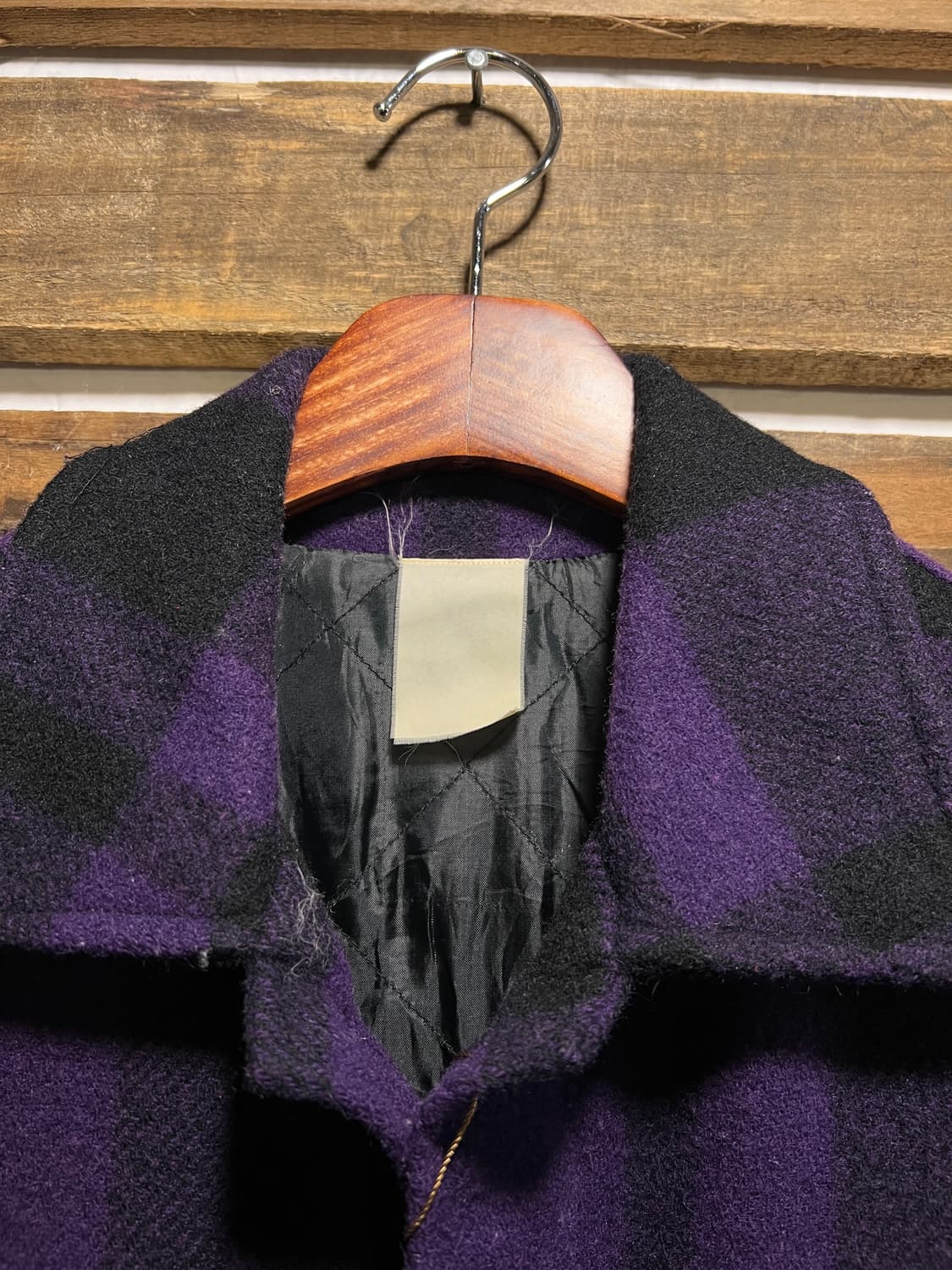 [M]JPN 빈티지 퍼플 타탄체크 울 헌팅 크루저 자켓 상품이미지2