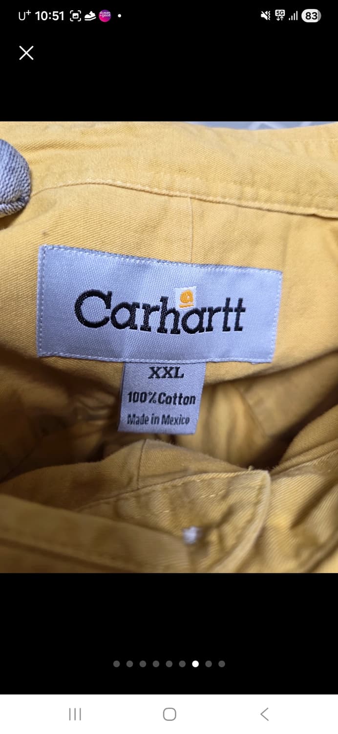 칼하트 머스타드 셔츠 115정도 상품이미지6