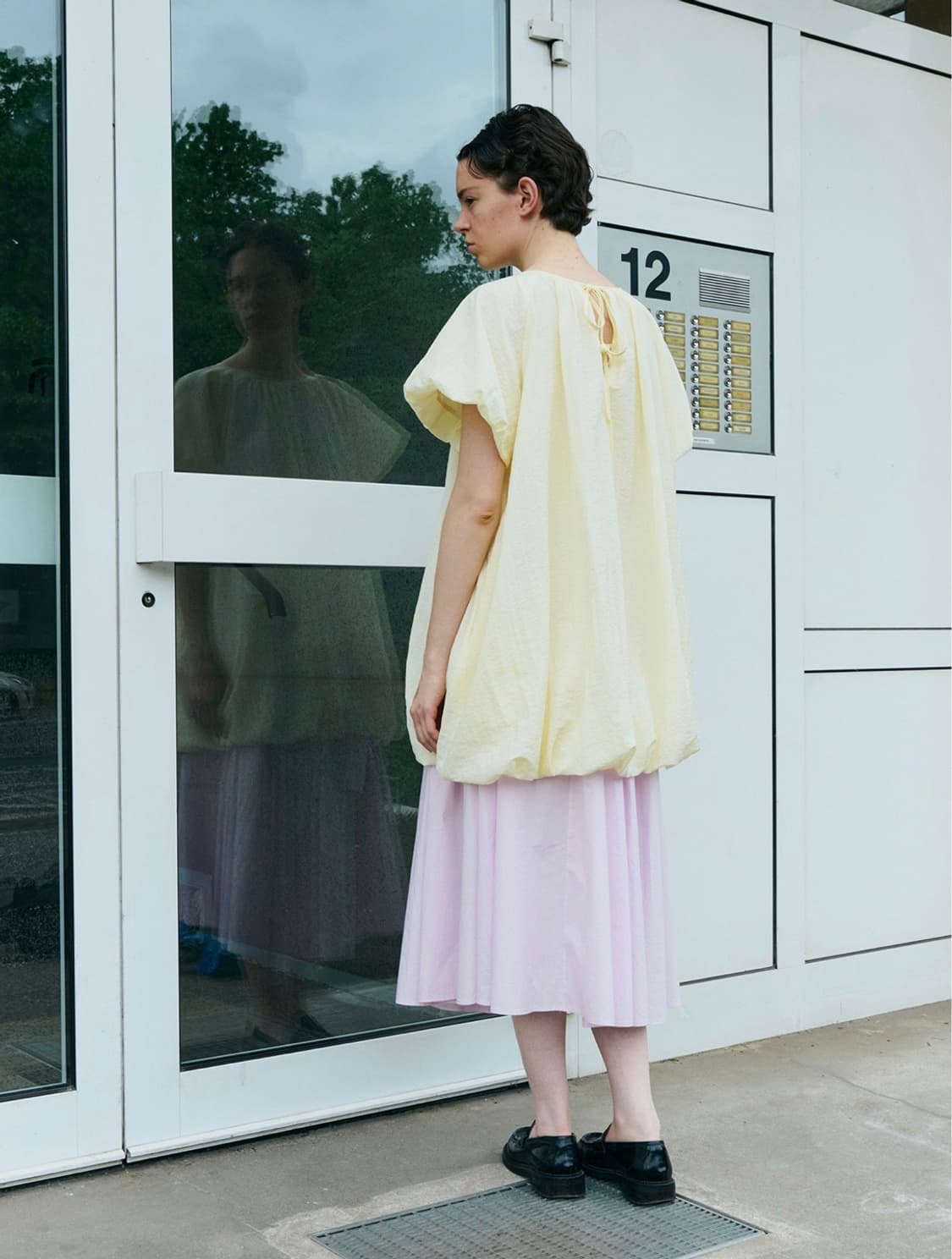 Cosmoss volume mini dress (lemon)  상품이미지3