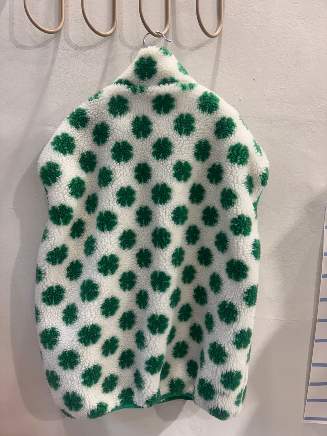 vintage 보아 뽀글이 클로버 집업베스트 상품이미지7