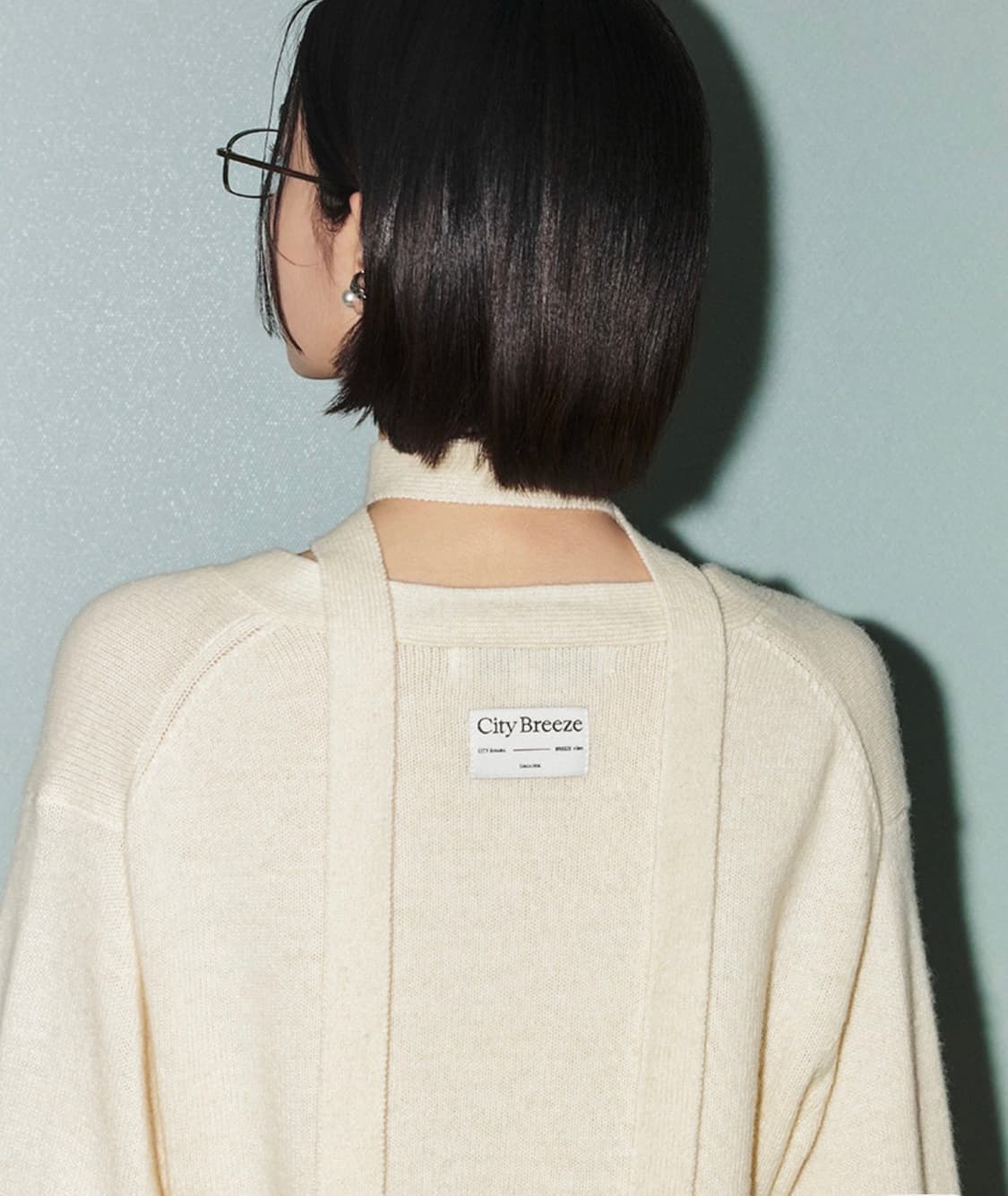 시티브리즈 울 브이넥 스카프 세트 가디건_CREAM 상품이미지5