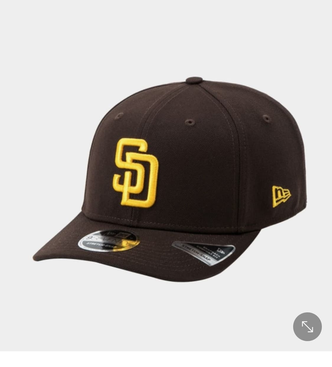 뉴에라 MLB 샌디에이고 파드리스 스트레치 스냅백 다크 브라운 상품이미지1