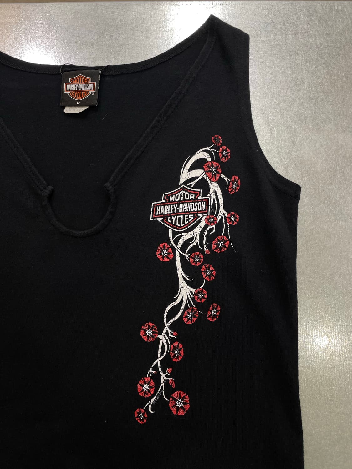 (M) USA Harley Davidson 할리 프린팅 슬리브리스 나시 상품이미지8