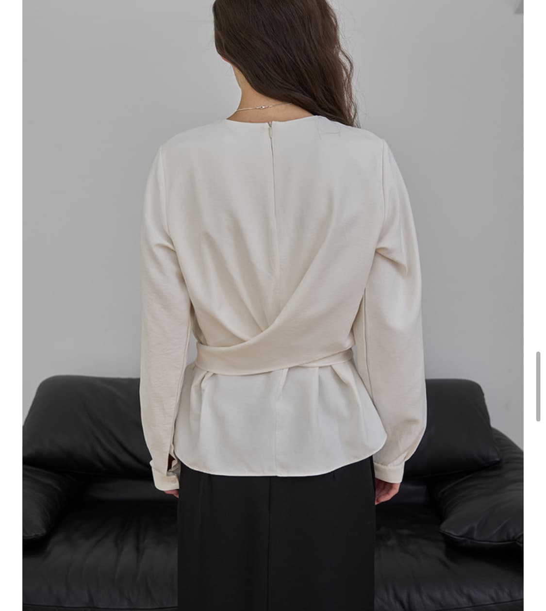 [새상품] 어텀 made 로브 랩 블라우스 / 하객룩  상품이미지6