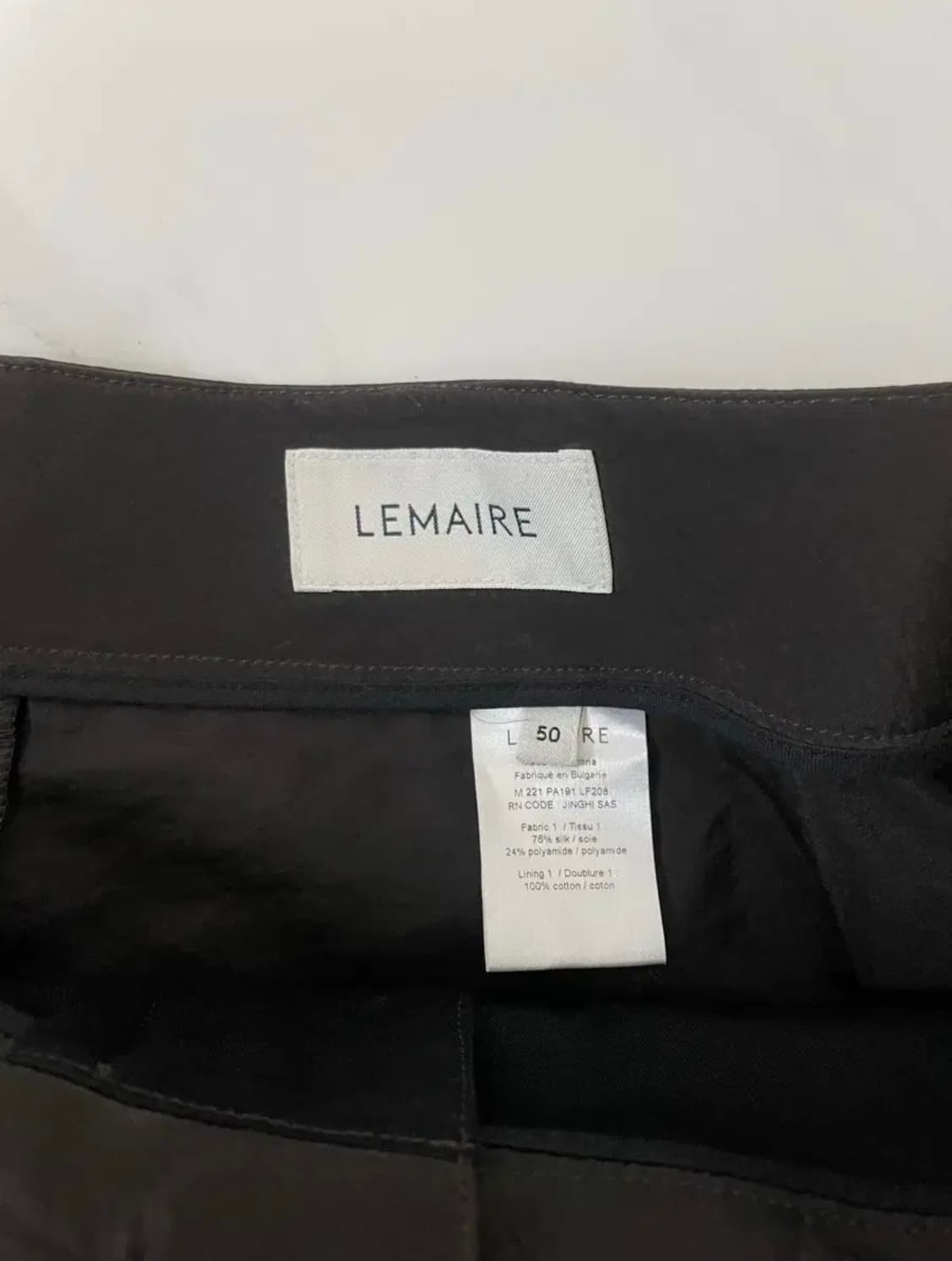 24SS 르메르 드라이실크 트위스티드 셋업 54/50 에보니 상품이미지6