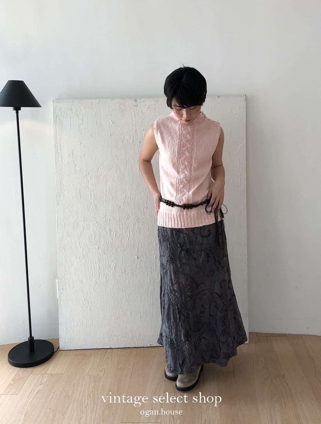 vintage embroidery flare skirt 상품이미지3