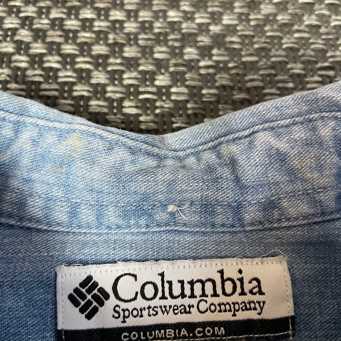 컬럼비아 원포켓 로고 연청 데님 셔츠 L 상품이미지5