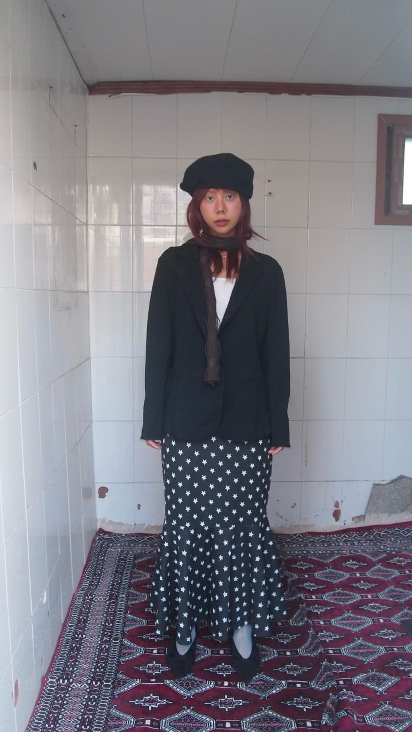 빈티지 별 패턴 플레어 스커트 상품이미지1